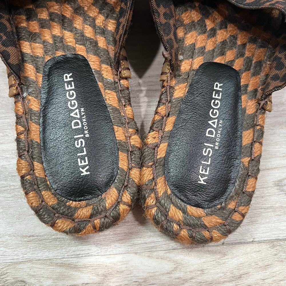 Kelsi Dagger Brooklyn Jazz Leopard Animal Print Mules Shoes Womens Size 6.5 - Picture 4 of 4